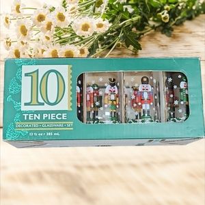 Vintage 1980’s Libby Christmas Nutcracker drinking glasses: Christmas NIB